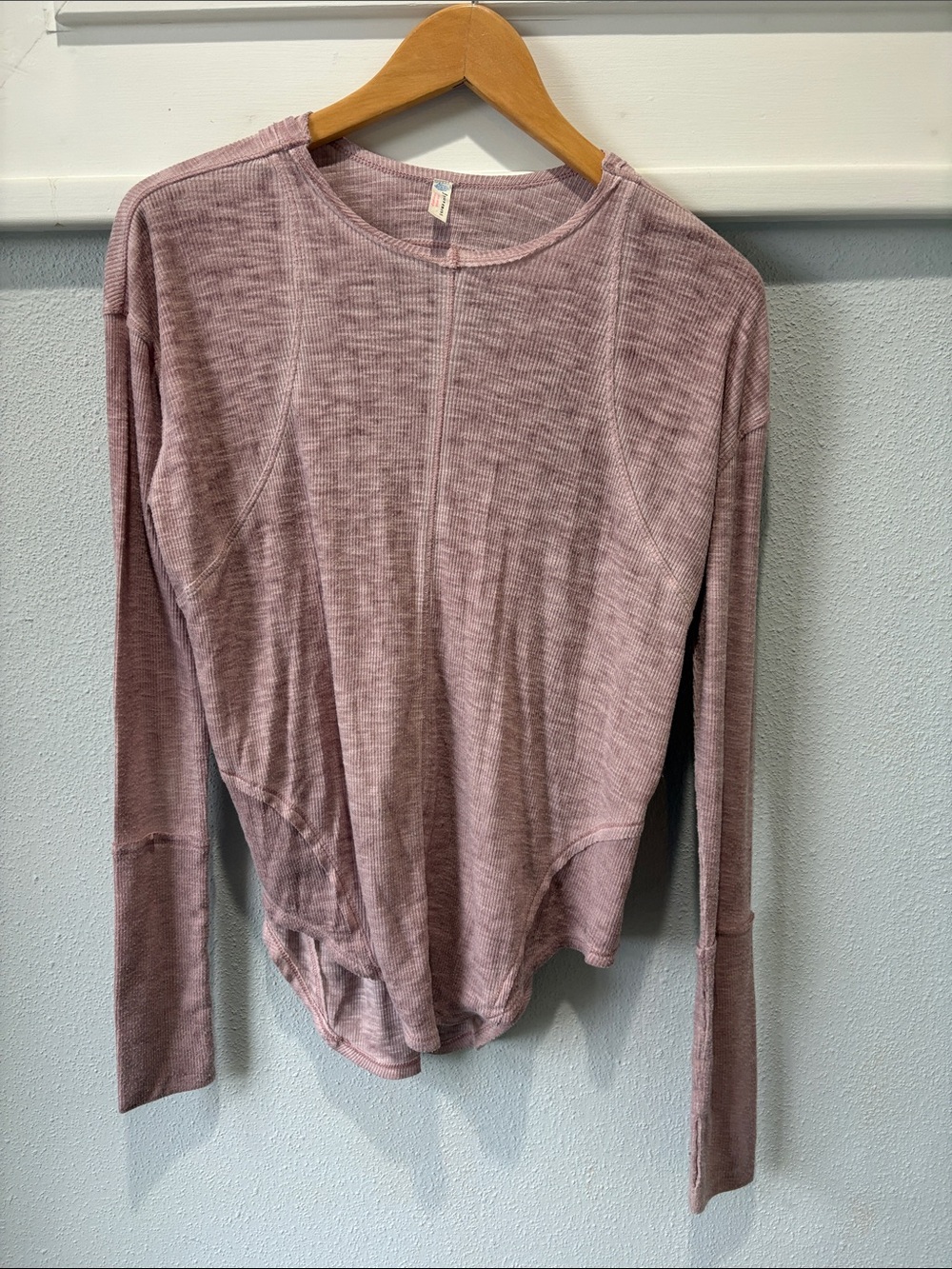 FP Movement by Free People Ribbed Long Sleeve Top — Mauve
